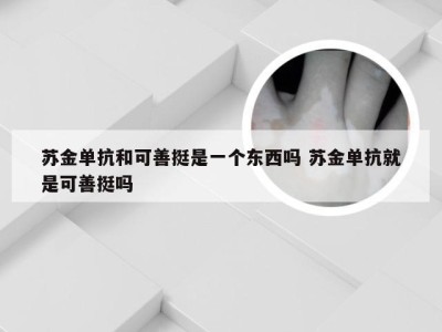 苏金单抗和可善挺是一个东西吗 苏金单抗就是可善挺吗