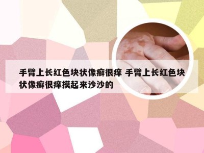 手臂上长红色块状像癣很痒 手臂上长红色块状像癣很痒摸起来沙沙的